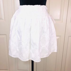 HINGE VINTAGE WHITE Embroided Skirt